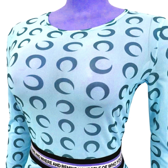 💋JOSKAA MESH CRESCENT MOON PRINT JUMPSUIT!!! - Picture 2 of 12